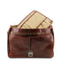 Mantova - Leather multi compartment TL SMART briefcase with flap